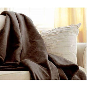 Walnut Brown Cuddle Microplush Heated Electric Warming Throw Blanket
