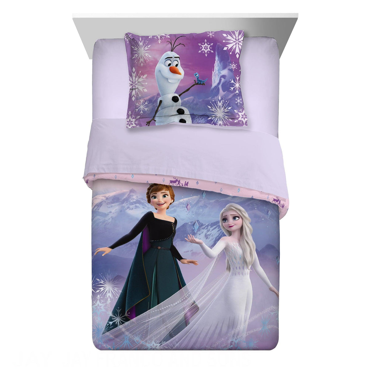 Disney Frozen Kids Comforter and Sham 2-Piece Set Twin/Full Reversible - beddingbag.com