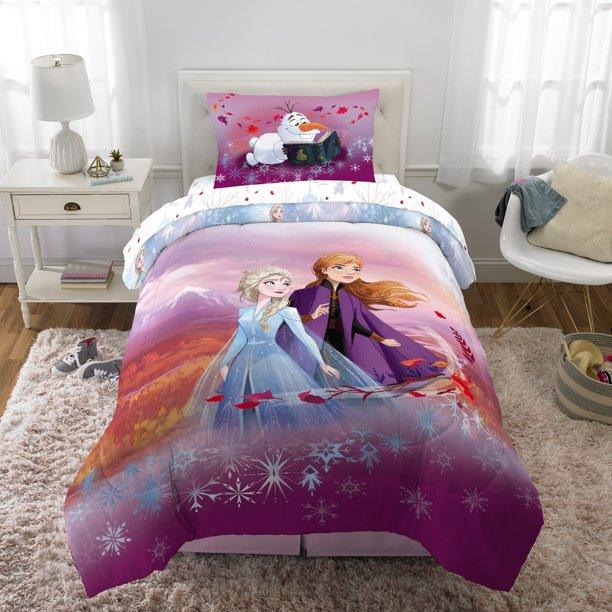 Disney Frozen 2 Kids Comforter and Sham 2-Piece Set Twin/Full Reversible - beddingbag.com